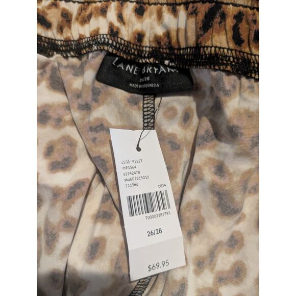 NEW Lane Bryant Plus Size Pull on Drawstring Leopard Wide Leg Pants Sz 26/28 - Picture 9 of 9